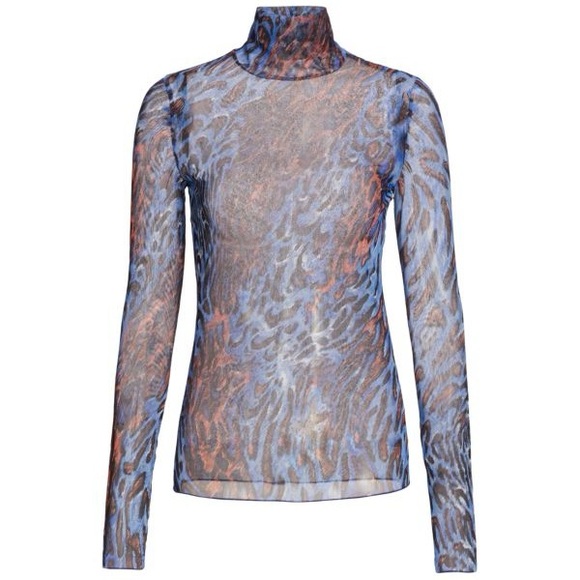 JONATHAN SIMKHAI  Asher Mesh Turtleneck Top Size xs - Picture 5 of 9